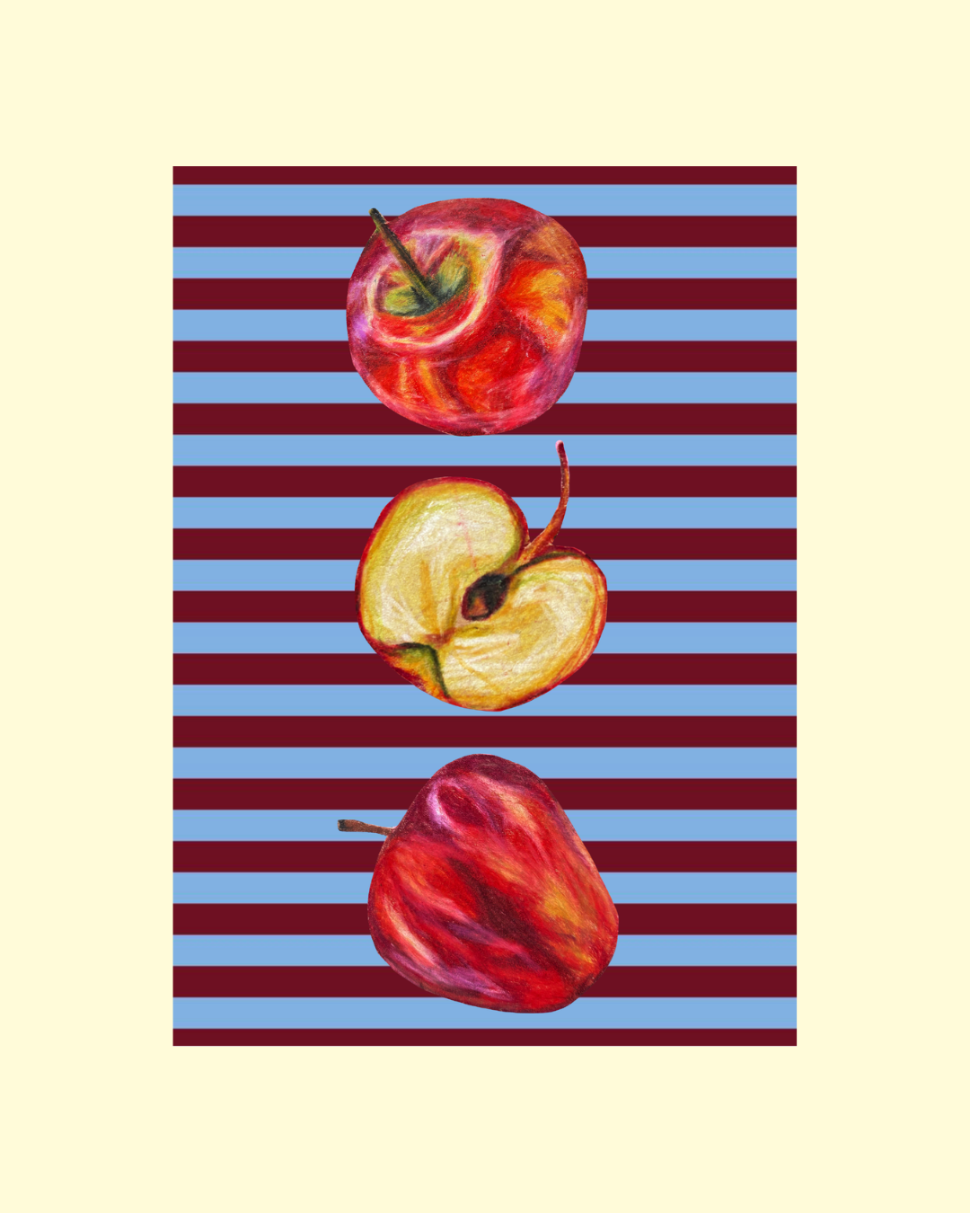 Three Apples A5 Print