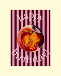Happy Birthday Peach Card