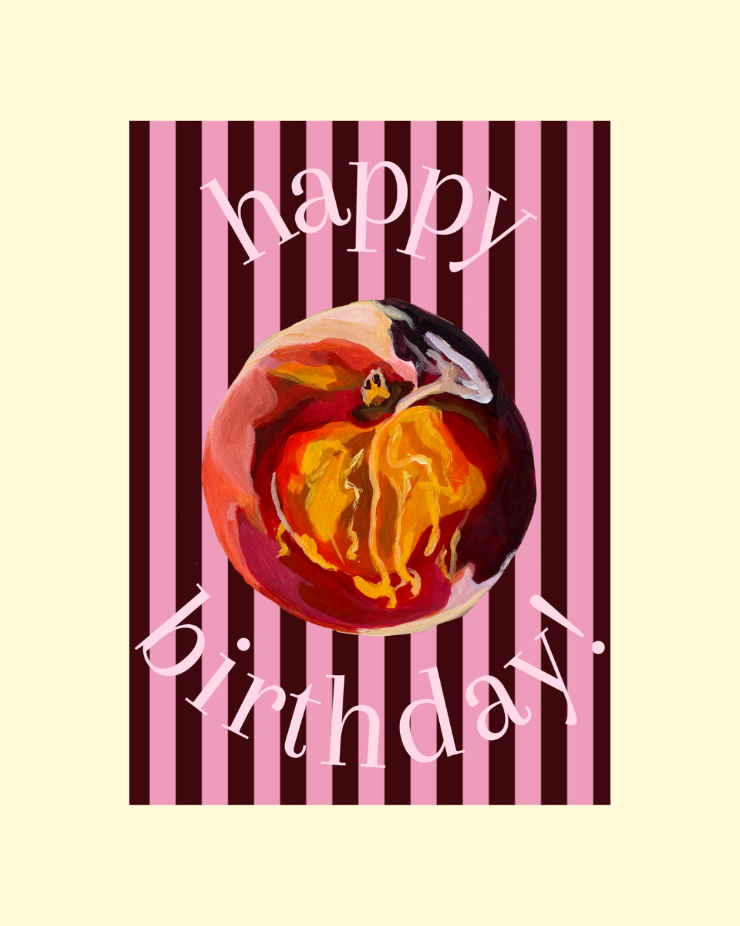 Happy Birthday Peach Card